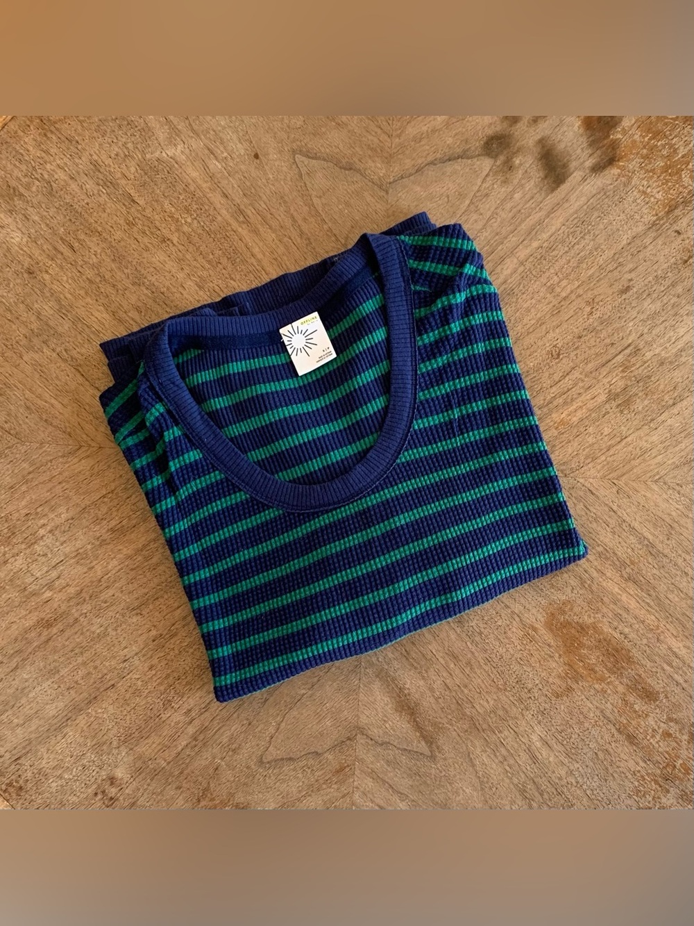 AErie Navy / Mystical Green Wow! Waffle T-Shirt